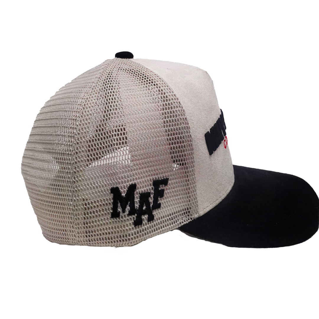 MNY X FMLY Collective Suede Trucker (White)